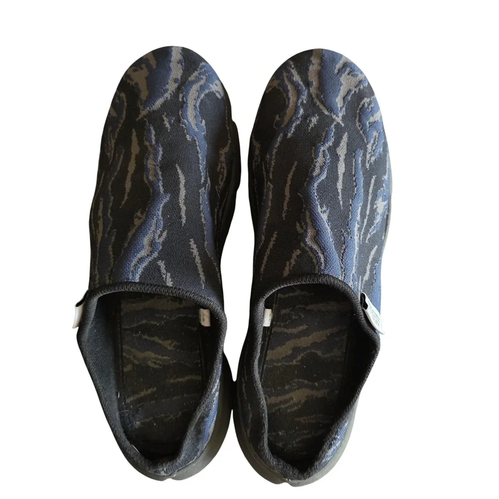 KX LAB x MILA Knit Recovery Mules Tiger Camo Vibram Sole Mens 12 Blue Grey